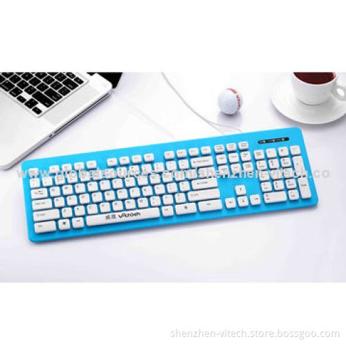 USB Port Washable Keyboard, Beautiful and Practical Design, Supports Several Languages